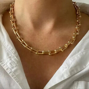 Hardware Graduated Link STAINLESS STEEL Waterproof Necklace